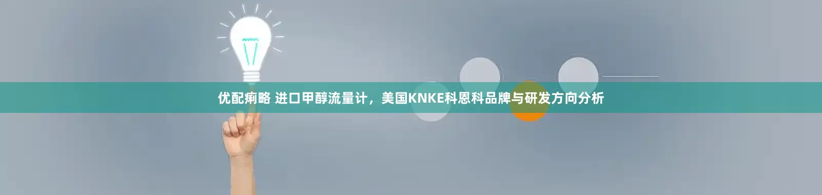 优配痢略 进口甲醇流量计，美国KNKE科恩科品牌与研发方向分析